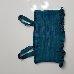 Free People Thalia Top Size L Large Turquoise